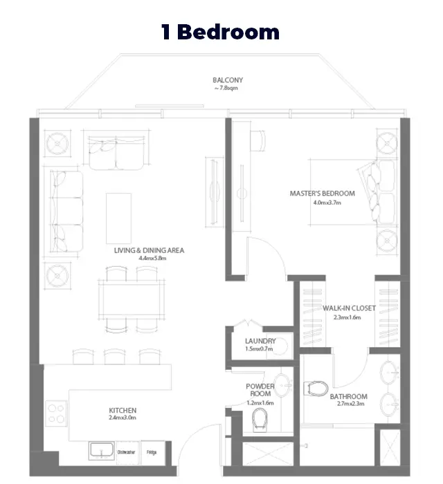1 BR - Type A